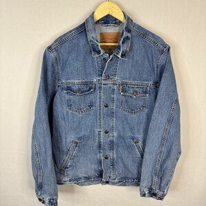 Levi’s Trucker Denim Jacket Size Large Blue Jean Jacket Button Front Pockets